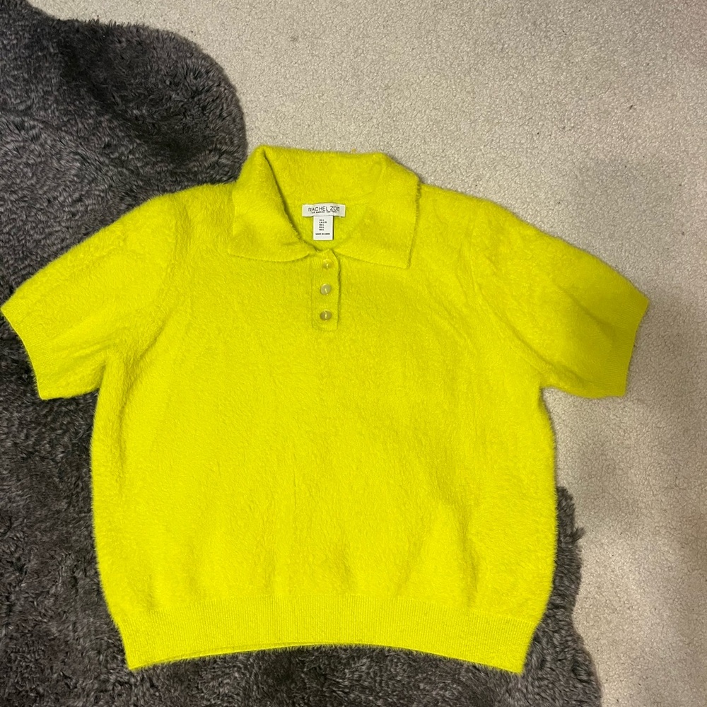 Rachel Zoe Bright Yellow Polo Shirt